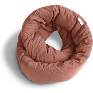 Huzi Infinity Pillow - Home Travel Soft Neck Scarf Support Sleep (Terracotta)