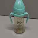 GROSMIMI Spill Proof no Spill Magic Sippy Cup with Straw with Handle for Baby and Toddlers, Customizable, PPSU, BPA Free 10 oz (Aqua green)