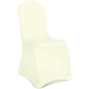 Babenest Spandex Chair Covers Upgraded Universal Stretch Washable Fitted Dining Room Chair Slipcovers Protector for Wedding, Holidays, Banquet, Party, Celebration (10, Beige)