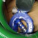 Discharge Hose Pump Kit Includes 2" x 50' Blue PVCBackwash Hose & 2"20' Green PVC Suction Hose,With aluminum cam lock fitting, round hole suction cup filter and groove adapter