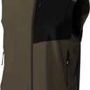 Mens Lightweight Vest,Softshell Elastic Vests,Warm Fleece Lined,Water Resistant with Zipper Pockets Hiking Running (XX-Large, Brown)