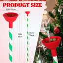 Christmas Tree Watering Funnel - Christmas Tree Watering System with Long Funnel Christmas Decorations (Red)