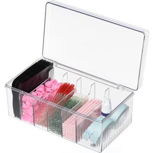 Lash Extension Organizers and Storage, Lash Extension Supplies Organizer, Lash Cart Organizer, Acrylic Large Capacity Eyelash Extension Supplies Storage Box, Lashes Supplies Container