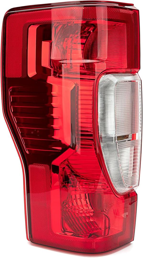 Left Driver Side Rear Tail Light Assembly Compatible With 2020-2022 Ford F250/F350/F450 Super Duty Rear Taillight Tail Lamp Halogen Brake Lamp(w/o Blind Spot) (w/o LED)