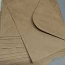 ValBox 4.6x6.3" Kraft Envelopes 100 PCS 120 GSM Brown Contour Flap Invitation Envelopes for Baby Shower, Graduation, Wedding, Invitations - Gummed Flap