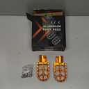 AnXin Foot Pegs Motorcycle Universal CNC Footpeg for SX SX-F 50-125cc BT200X Mini Bike SSR Apollo RFZ TaoTao Lifan Kayo Coolster Pit Bike - Orange