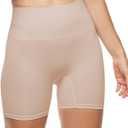 ESSENTIALS BY TUMMY TANK womens Seamless Shaping Short (Small-Medium, Almond)