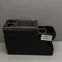 Truck Center Console Organizer Between Seat for Minivans, SUVs, Middle Van Bench Organizer for Floor Between The Back Seat Console 18 Wheelers with Sliding Lid Design