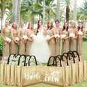 8 pcs Champagne I Do Crew & Bride Bags for Bridesmaid Gifts | Non-Woven Gift Bags for Bridesmaid Gifts, Bachelorette Party Favors, Bridal Party Gifts, 8 Count