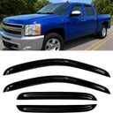 4PC Window Rain Guards fit 07-13 Chevy Silverado Gmc Sierra Crew Cab