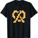 Pixel Pretzel 80s Video Game Easy Halloween Group Costume T-Shirt. Size S.