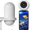 Smart Automatic Fish Feeder, APP Control Plan Automatic Fish Feedereeder for Aquarium, Visual Fish Feeder Automatic Dispenser, 2 Food Outlets 1 Sensor, 2K Camera