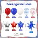 2 x 58pcs Red White Blue Balloons Fourth Of July Decorations 12 Inch 4th Of July Balloon for Independence Day Party Supplies Memorial Day Veterans Day Patriotic Theme Birthday Backdrop Decor Supplies