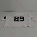 Men's Jersey Shirts Graphic Oversized Y2k Baggy Shirt Crew Neck Short Sleeve Crop Tee Tops (XX-Large, White)
