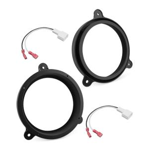 6.5 Inch Rear Door Speaker Adapter W/Speaker Harness Fit for Subaru Forester Outback Impreza Subaru XV Crosstrek Legacy, Audio Spacer Ring Bracket Wiring Connector
