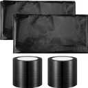 4 Pcs Mobile RV Bottom Repair Kit Include 4" x 88 ft Belly Waterproof Repair Tape and 72" x 30 ft Mobile Home Bottom Board Material for Home Awning Camper Travel Trailer Tear Patch