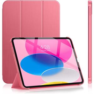 Soke Case for iPad 11th Generation (A16) 11-inch 2025 & 10th Gen 10.9-inch 2022 - [ Auto Wake/Sleep + Slim Trifold Stand], Protective Hard PC Back Cover for Apple iPad 11/10 - Watermelon