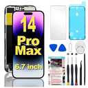Fixerman for iPhone 14 Pro Max Screen Replacement 6.7 inch Full HD,3D Touch LCD Display Digitizer Assembly with Repair Tools,Model A2894, A2651, A2893, A2896, A2895