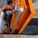 VEVOR Hydraulic Lift Table Cart, 330lbs Load Capacity 50 Inch Lifting Height, Manual Single Scissor Lift Table with Non-Slip Pad and 4 Wheels, Hydraulic Scissor Cart for Material Handling, Orange