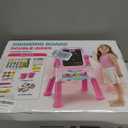 Art Easel for Kids - Adjustable Double-Sided Rotatable Magnetic White Board with Painting Accessories, Preschool Learning Toy for Girls 3-5 Years Old,Ideal Christmas Birthday Gift (Pink)