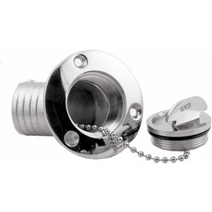 Marine Deck Filler/ Fill Keyless Cap 316 Stainless Steel Elbow Boat Accessories Yacht Hardware (Type: Gas, 50mm/2inch)