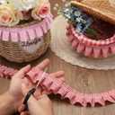 Gingham Ruffle Red Trim Lace 5 Yards 1.5" Rustic Christmas Decorative