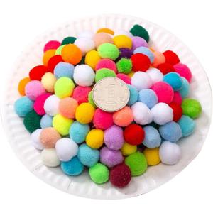 Vesslam[400 pcs] - 300 Pieces 1 Inch Assorted Pompoms with 100pieces 0.3 Inch Wiggle Eyes Multicolor Arts and Crafts Pom Poms Balls for Kids DIY Art Creative Crafts Decorations (Multi-Colored)