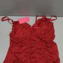 Nightgowns for Women Sexy Ruched Chemise Lingerie Side Slits Lace Trim Sleep Dress for Date Night or Sleeping (Medium, Burgundy)