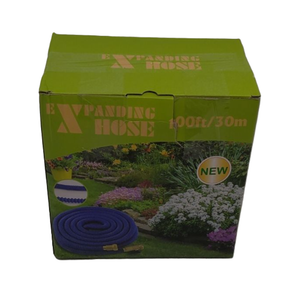 Garden Hose 100 ft, 2025 New Flexible Water Hose 100ft With 10-Pattern Spray Nozzle, Lightweight Hose Pipe, Durable, Kink-Free, Leak-Proof Solid Brass Fittings, Black & Blue