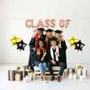 2 x Class of 2026 Graduation Decorations, 16 Inch Rose Gold Foil Balloons Freely Combine 2026, 18 Inch Star Balloons for High School College Grad Gift Ins Photo Party Supplies