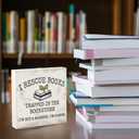 Book Lover Reading Decor, Rescue Books Trapped Bookstore Wood Sign