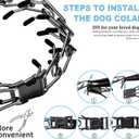 Dog Collar Buckle, Fastener Stainless Steel Buckle for Small Medium Large Dogs Collar Steel Chrome Plated (L:3.5-4.0mm, Black)