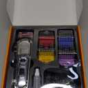 oneisall Professional Dog Grooming Clippers: Cordless Rechargeable Thick Hair Clipper with Detachable Metal Combs, Low Noise Heavy-Duty Pet Clippers for Curly/Fine/Wavy Hair, 676pro (Silver)