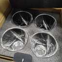 Whiskey Glasses, 10 oz Bourbon Glasses Set of 4 Square Bottom, Old Fashioned Rocks Glass for Drinking Cocktail Scotch Cognac, Luxury Whiskey gift for Men,Festival Gift