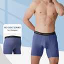 BAMBOO COOL Men's Ultra Breathable Underwear,No Riding Up Boxer Briefs with ComfortFlexible Waistband,Multipack (L)