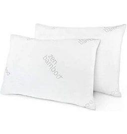 Zen Bamboo Breathable Bed Pillows for Sleeping, 2-Pack King