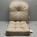 SUNROX idee-home Rocking Chair Cushion Set, Outdoor Rocker Cushions Indoor, Thick Foam Seat Pads Water Resistant Durable Patio Furniture Chair Cushion with Ties Beige