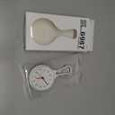 Mooas Loop Bathroom Clock (White, 3.16 x 1.31 x 6.02 inch), Waterproof Shower Clock, Kitchen Clock, Non-Ticking Battery Operated