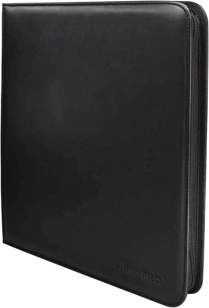 Ultra PRO - Vivid 12-Pocket Zippered PRO-Binder (Black) - Protect and Store your Valuable Gaming cards, Sports cards or Collectible Cards, Store and Protect Up to 480 Cards