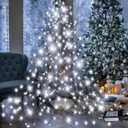 Easy Christmas Tree Lights Indoor Outdoor, 420 LED Christmas String Lights 8.2FT x 12 Lines with 8 Modes & Timer, Waterproof Twinkle Lights Plug in for 6FT Xmas Tree Christmas Decoration (Cool White)