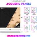 18 Pack Self-Adhesive Acoustic Panels, 12"x 12"x 0.4" Sound Absorbing Panels, High Density Square Sound Proof Noise Dampening Panels for Walls Home Studio Office, Triangle Cutting Style, Black