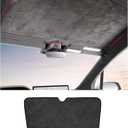 Windshield Sunshade Glass Roof Sun Shade Compatible with Tesla Model X 2022-2025,Premium Soft Suede Falcon Wing Sunroof Sun Shade Heat Insulation Anti-UV