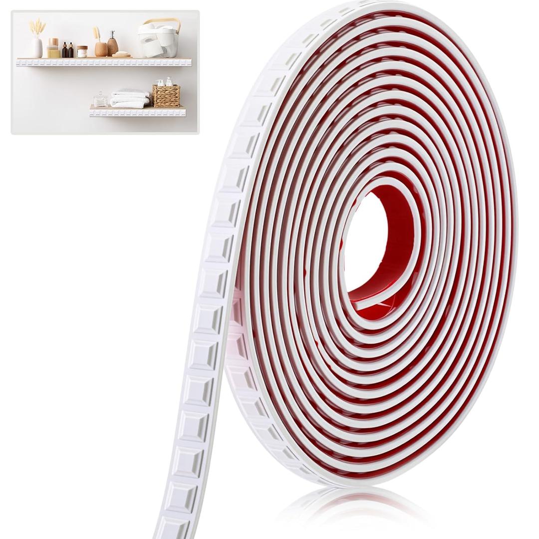 Peel and Stick Molding Trim Flexible Molding Trim for Wall Self Adhesive Paintable DIY Wall Trims for Mirror Frame Cabinet Edge Picture(16.4 ft X 0.59 Inch,Stylish,White)