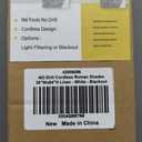 UNISHADES no Drill Cordless Roman Shades for Windows, 38" W × 64" H - 100% Blackout - Linen - Mist White