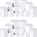 Jetec Hexagonal Jewelry Display Risers Hexagonal Market Display Risers Stands Acrylic Showcase Acrylic Stand for Jewelry Model Figures Decoration, 6 Sizes(White,12 Pieces)