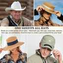 Eiito Hat Stretcher for Fitted Hats, Cowboy Hats Stretcher Fitted Hat 7 to 8 1/2, Adjustable CapSlide Rail Stretcher Fits All Caps Black