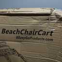 EASYGO PRODUCTS Beach Cart Chair 2 in 1 Turns from Beach Cart to Beach Chair Large Wheels Easy to Use Large Capacity Flower Pattern