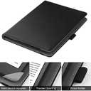 2 x Universal Case for 6" eReaders, Folio Leather Stand Cover with Handstrap Compatible with All 6 inch Paperwhite/Kobo/Tolino/Pocketook/Sony E-Book Reader-Black