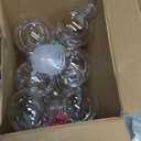 Baderke 24 Pcs 8.5 oz Christmas Spherical Plastic Potion Bottles with Corks Jingle Bells Round Candy Jars Ornament Drink Balls Christmas Booze Ball for Cocktail DIY Crafts Table Decoration(Gold)