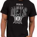 Junk Food NBA Nothing But Net Team Logo - Adult Short Sleeve Fan T-Shirt for Men & Women (Large, Black)